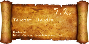 Tenczer Klaudia névjegykártya